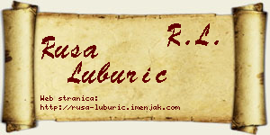 Rusa Luburić vizit kartica